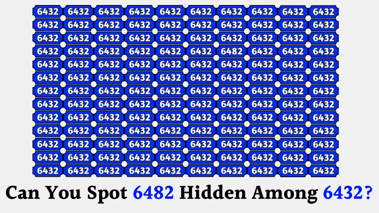 Spot The Number 6482 Among 6432